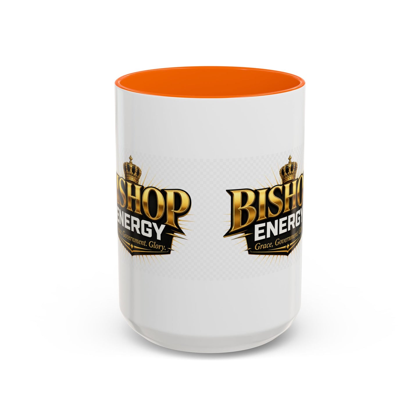 Bishop Energy Coffee Mug — Gold Crown Logo Accent Ceramic Mug (11/15oz)