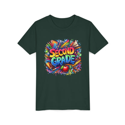 Second Grade Youth Tee — Colorful Back-to-School Kids T-Shirt