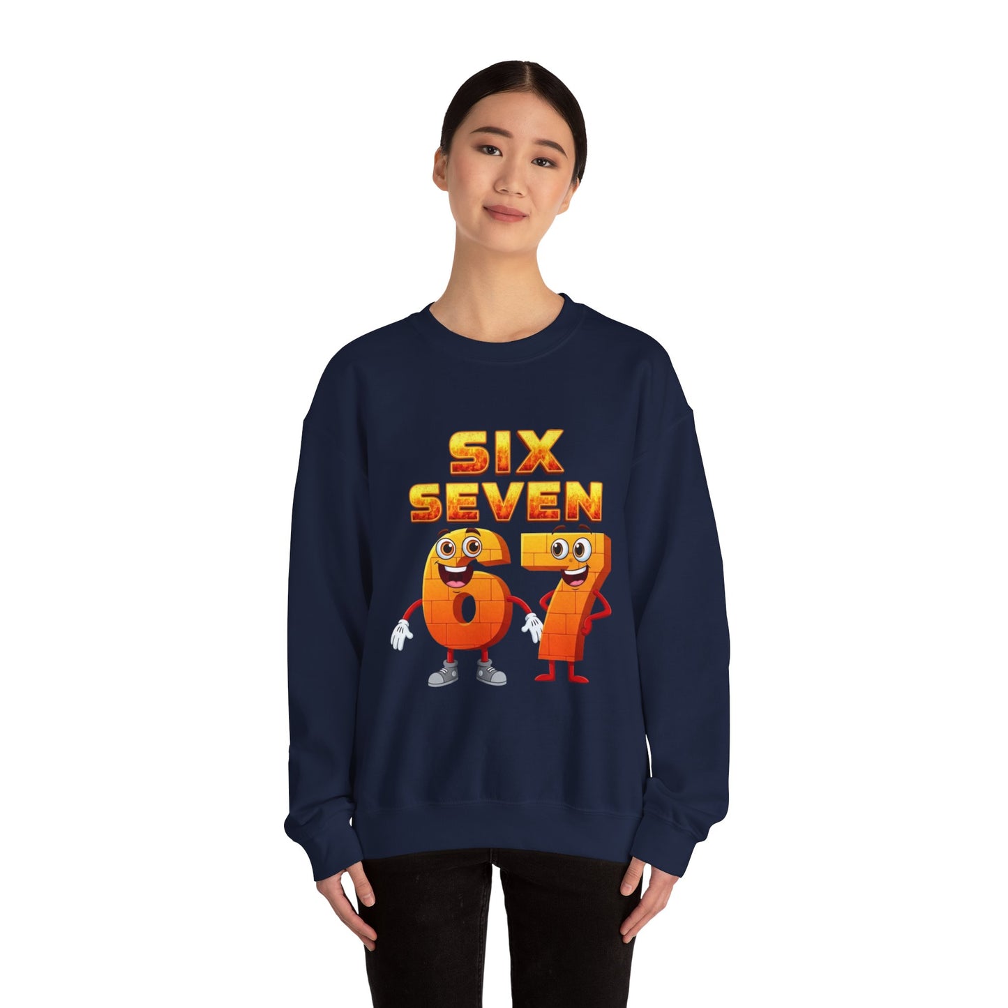 Six Seven 67 Cartoon Graphic Sweatshirt