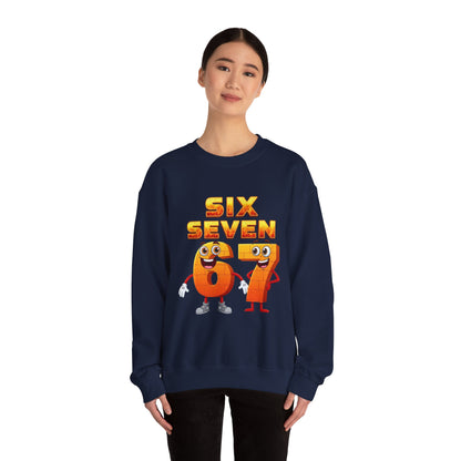 Six Seven 67 Cartoon Graphic Sweatshirt