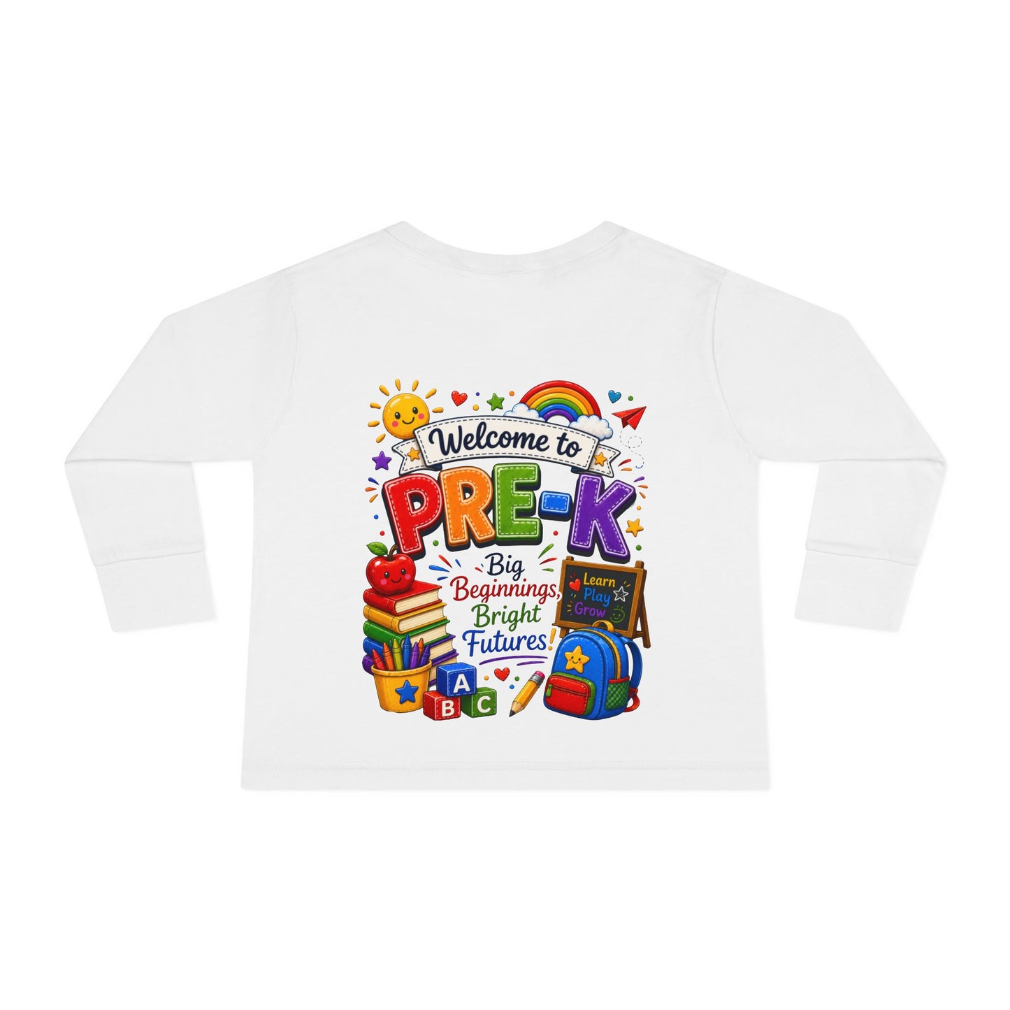 Welcome to Pre-K Toddler Long Sleeve Tee — Cute Back-to-School Preschool Shirt