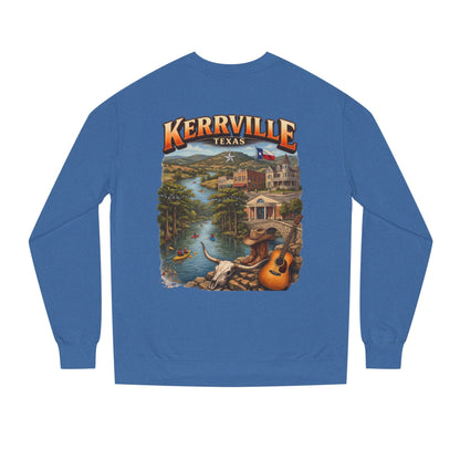 Kerrville Texas Scenic Crewneck Sweatshirt — Riverfront Guitar Vintage Design