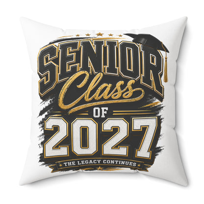Senior Class of 2027 Decorative Pillow — Graduation Keepsake