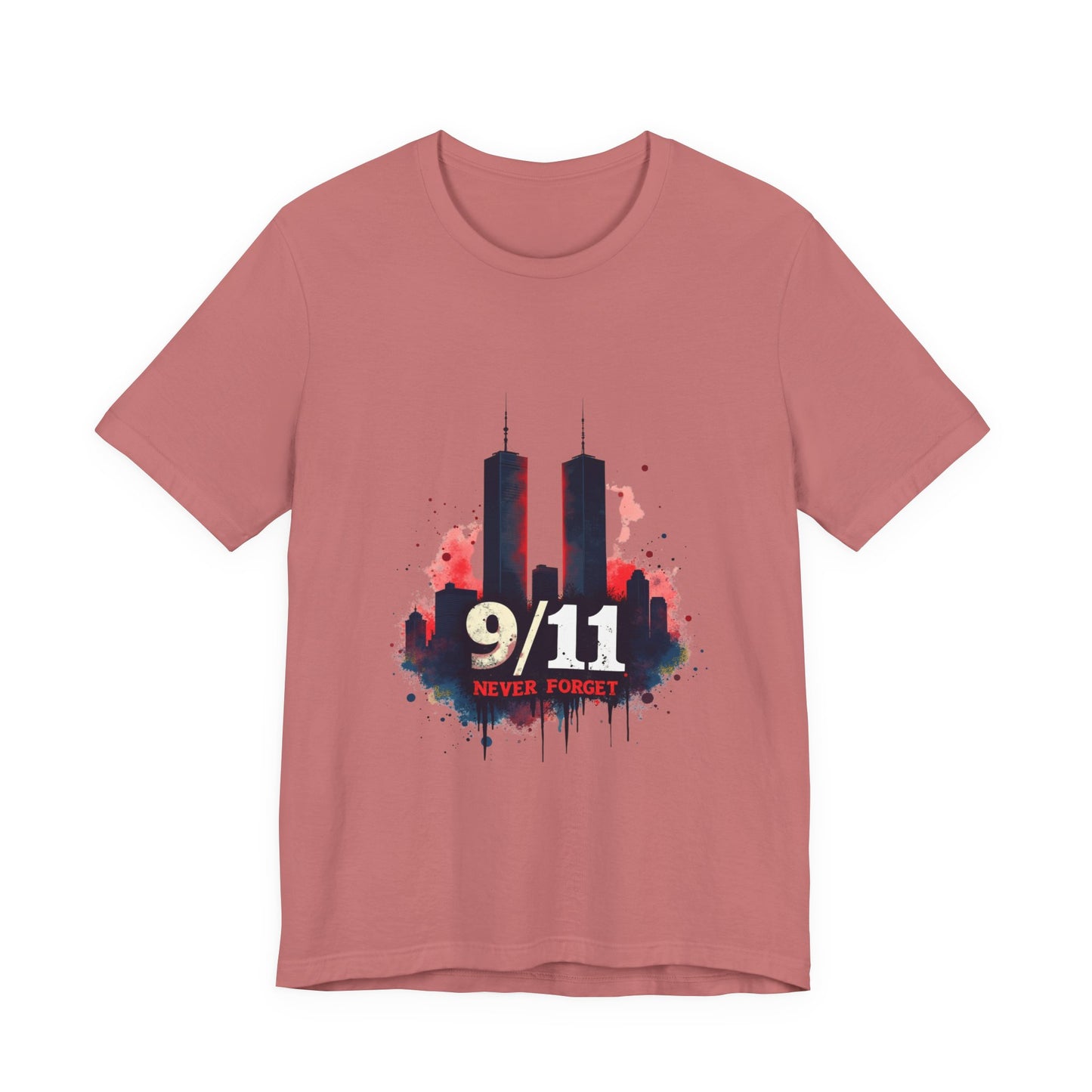 9/11 Never Forget T-Shirt – Memorial Twin Towers Tribute Tee