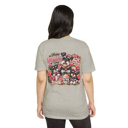 Mother's Day Schnauzer T-Shirt — "Happy Mother's Day" Dog Mom Tee