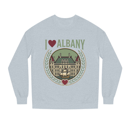 Albany Heart Crewneck Sweatshirt — I  Albany City Landmark Design
