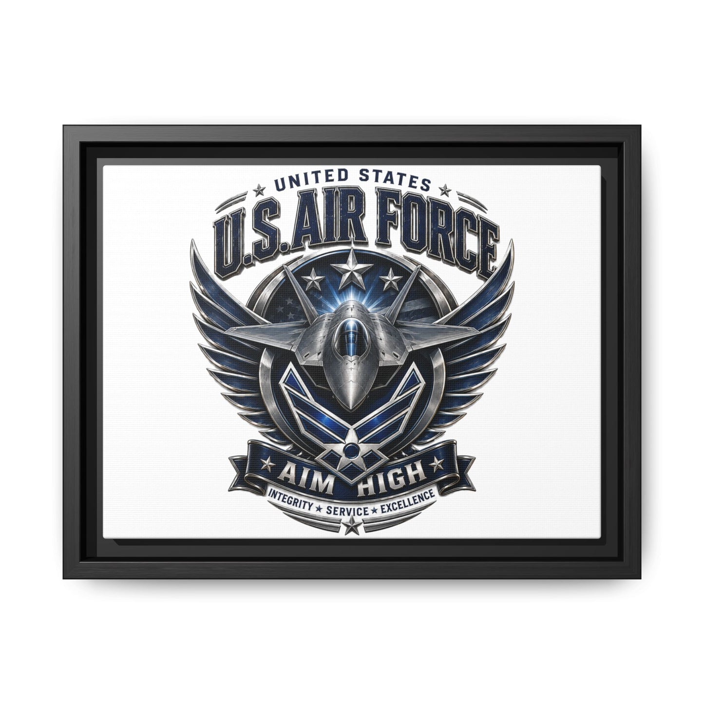U.S. Air Force 'Aim High' Framed Canvas Print