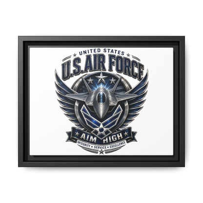 U.S. Air Force 'Aim High' Framed Canvas Print