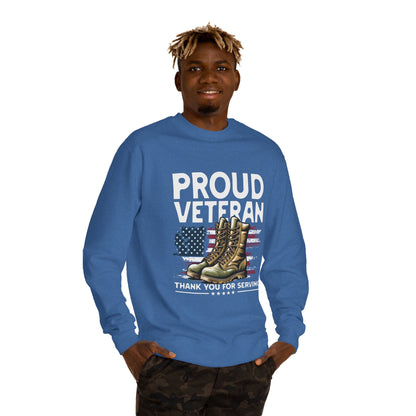 Proud Veteran Crewneck Sweatshirt - Thank You For Serving