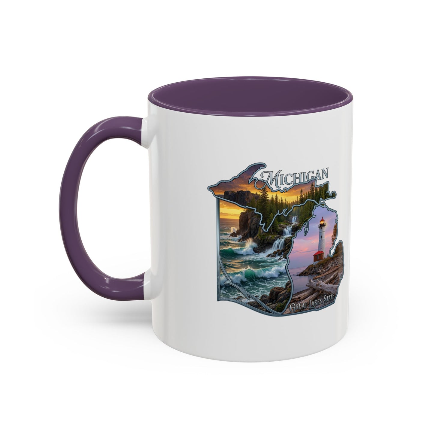 Michigan Lighthouse Coffee Mug — Scenic Great Lakes Accent Mug (11/15oz)