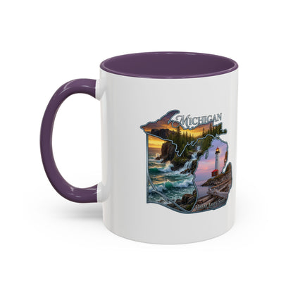 Michigan Lighthouse Coffee Mug — Scenic Great Lakes Accent Mug (11/15oz)