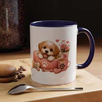 Cute Puppy Coffee Mug — Adorable 'Good Girl' Dog Design, Accent 11/15oz