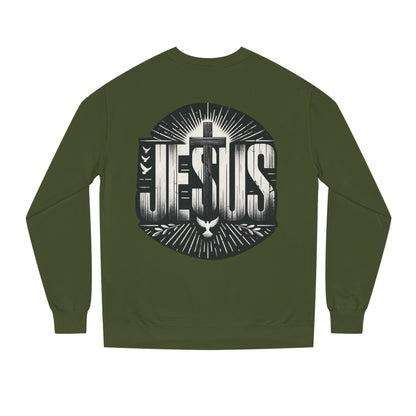 Jesus Graphic Sweatshirt — Vintage Cross & Dove Christian Crewneck