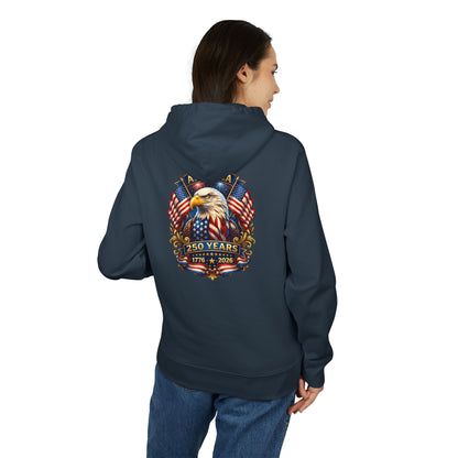 250 Years Patriotic Eagle Hoodie – American Flag 1776–2026 Anniversary