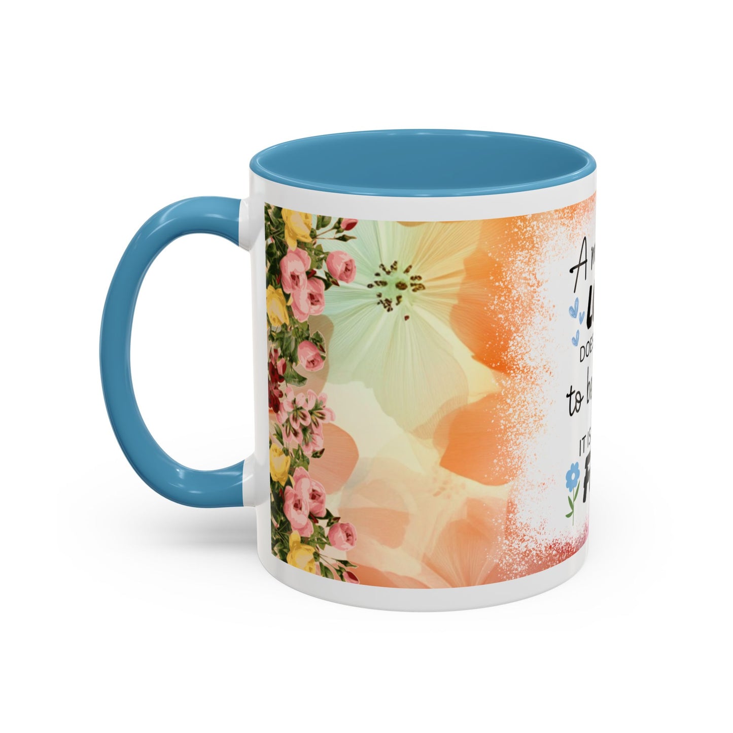 Mother’s Love Accent Coffee Mug – Floral Inspirational Gift (11/15 oz)