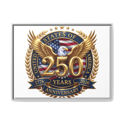 250th United States Anniversary Framed Canvas Print