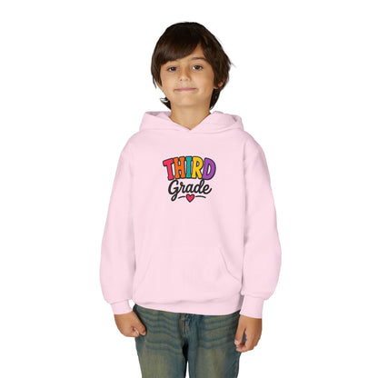 Third Grade Kids Hoodie — Colorful Back-to-School Sweatshirt