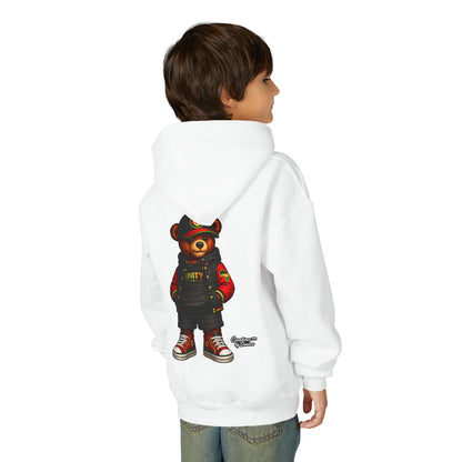 Youth Bear Hoodie — Streetwear Teddy Bear Graphic Pullover