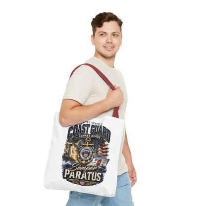 Coast Guard Semper Paratus Tote Bag – U.S. Coast Guard Patriotic Beach & Everyday Carry