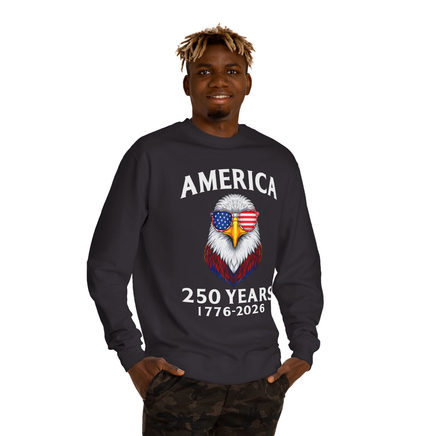 America 250 Years Sweatshirt — 1776–2026 Patriotic Eagle Crewneck
