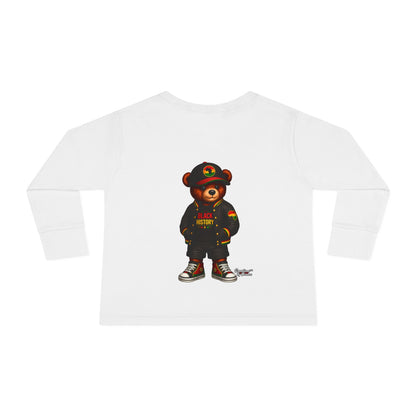 Cool Teddy Bear Toddler Long Sleeve Tee — Urban Streetwear Kids Shirt