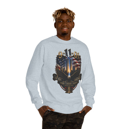 9/11 Memorial Sweatshirt — We Will Never Forget Tribute Crewneck