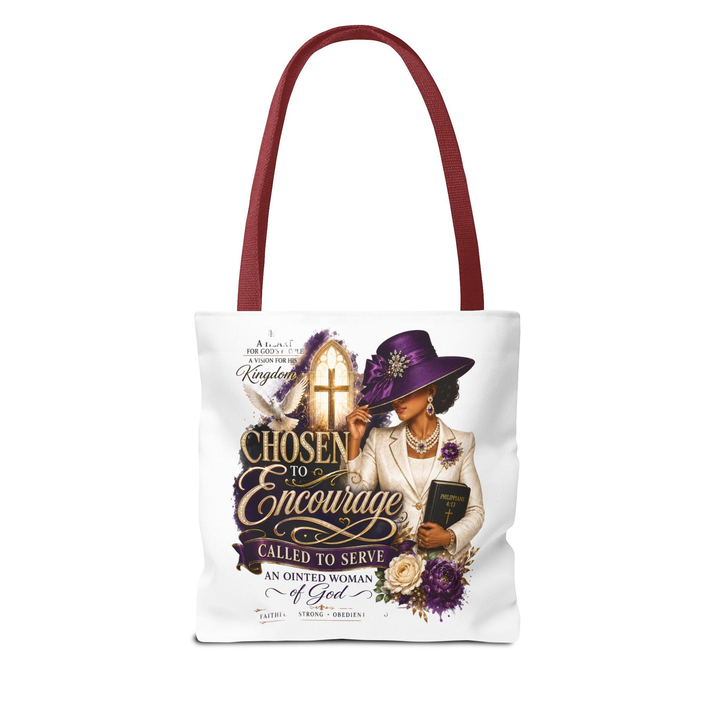 Christian Encourager Tote Bag — "Chosen to Encourage" Design