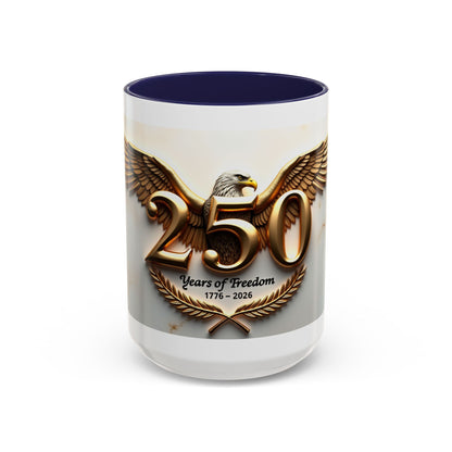 25 Years of Freedom Eagle Coffee Mug – 1776–2026 Commemorative Accent Mug