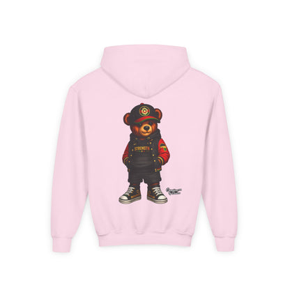 Youth Bear Hoodie – Streetwear Teddy Graphic Pullover for Kids