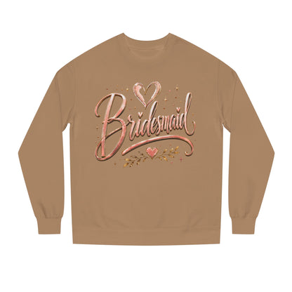 Bridesmaid Crewneck Sweatshirt — Rose Gold Script Bridesmaid Pullover