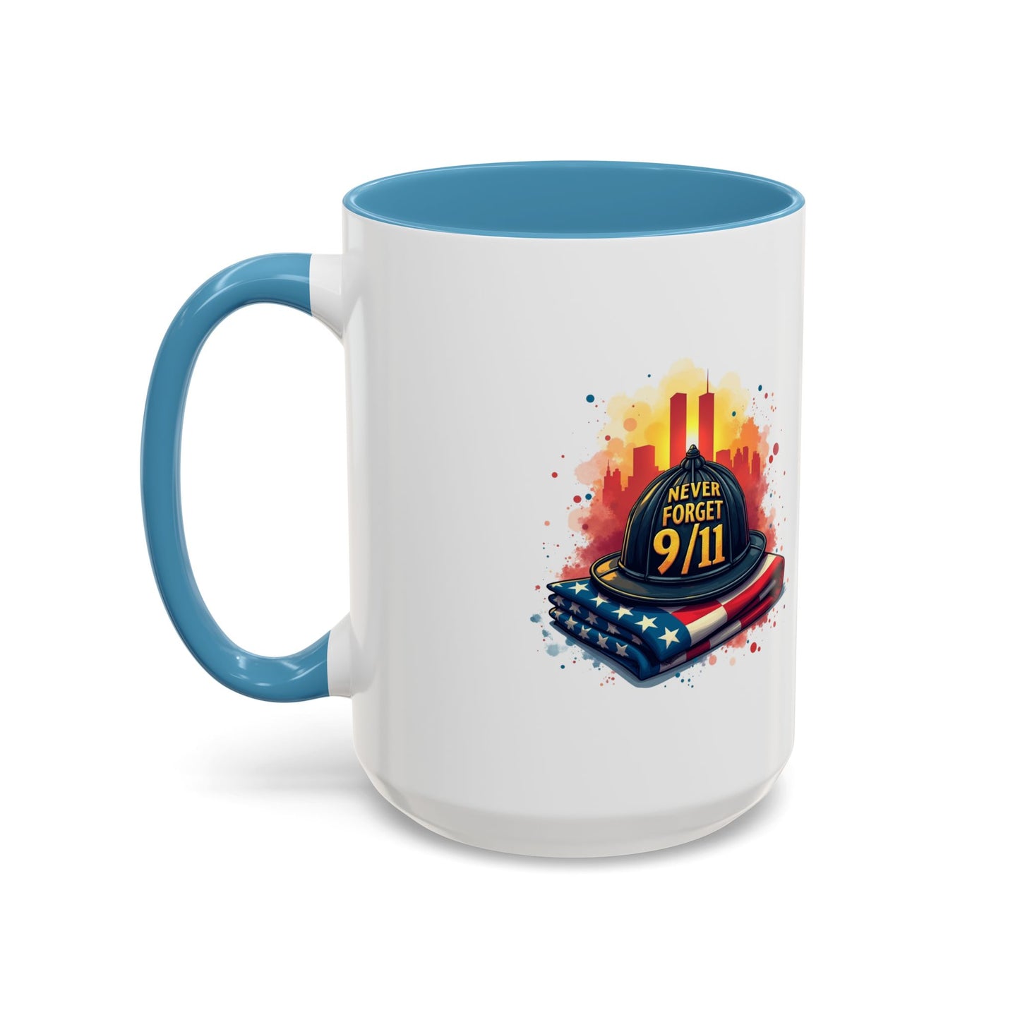 Never Forget 9/11 Memorial Accent Coffee Mug