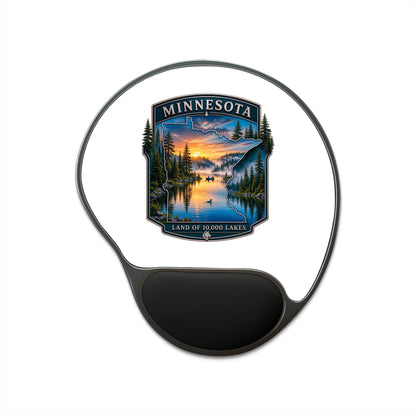 Minnesota Scenic Mouse Pad with Wrist Rest — Land of 10,000 Lakes Design