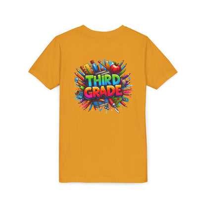 Third Grade Kids' T-Shirt – Colorful School Supplies Back-to-School Tee