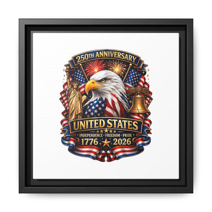 250th Anniversary United States Framed Canvas - Patriotic Eagle 1776–2026