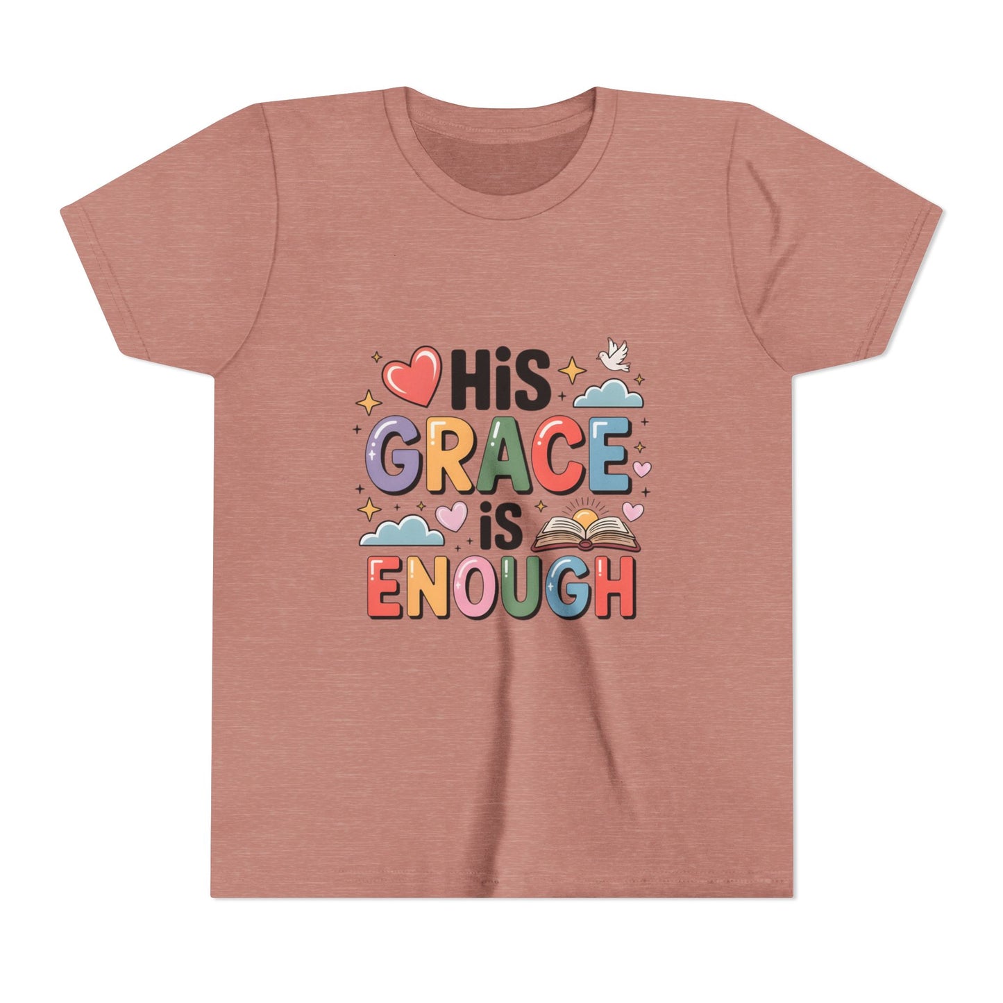 His Grace Is Enough Youth Tee — Christian Kids Inspirational Shirt