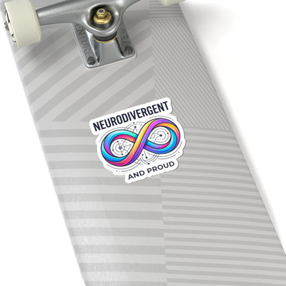 Neurodivergent & Proud Kiss-Cut Stickers | Neurodiversity, Autistic Pride