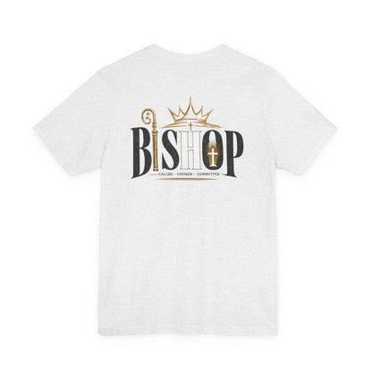 Bishop Graphic Tee — 'BISHOP' Crown & Crosier Church Leadership Shirt