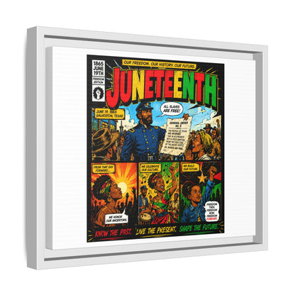 Juneteenth Comic Art Canvas - Framed Matte Wall Decor
