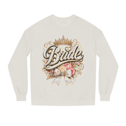 Bride Sweatshirt — Floral Crown Bridal Crewneck for Bachelorette & Wedding