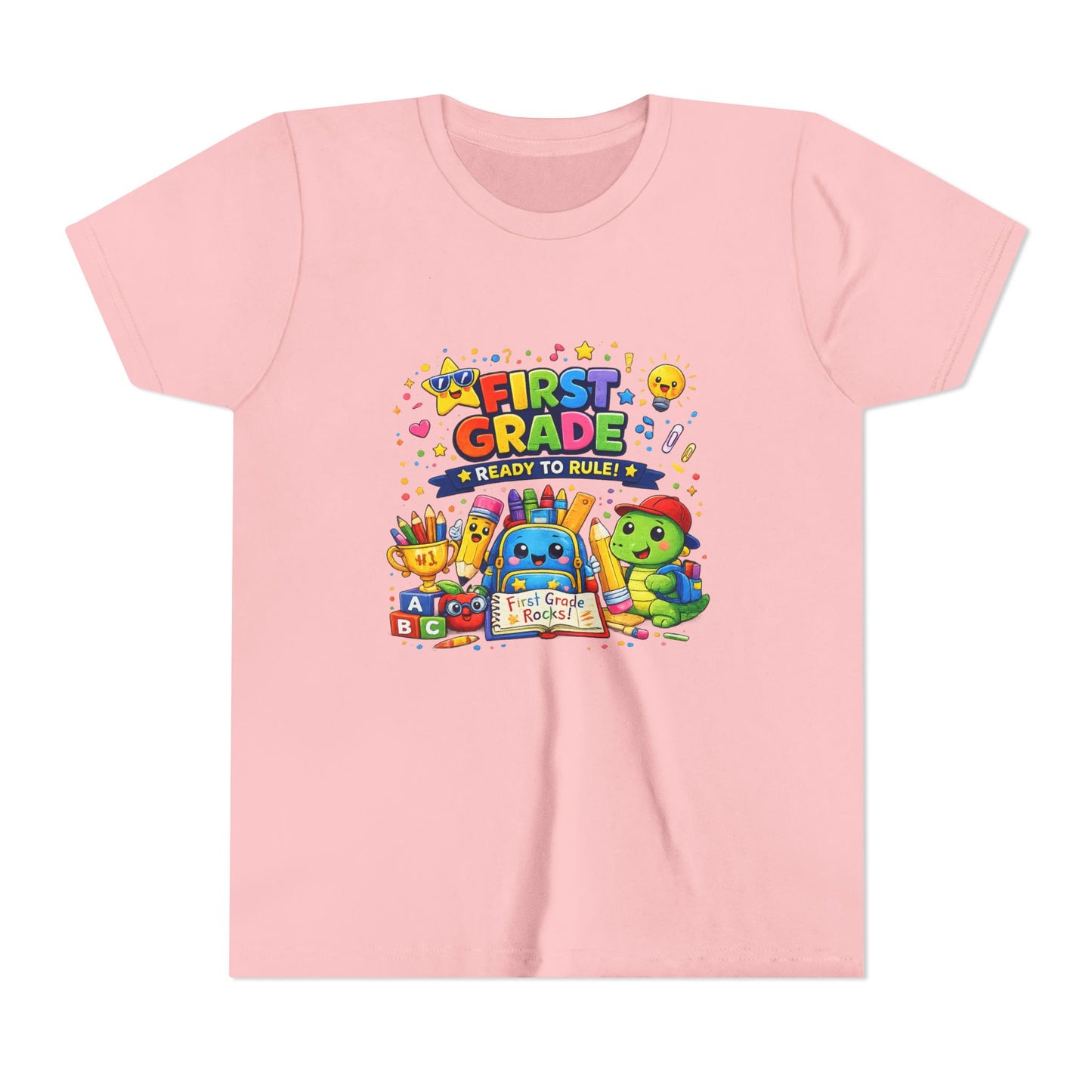 First Grade Youth T‑Shirt – "First Grade Ready to Rule" Cute Back-to-School Tee