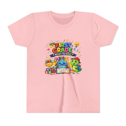 First Grade Youth T‑Shirt – "First Grade Ready to Rule" Cute Back-to-School Tee