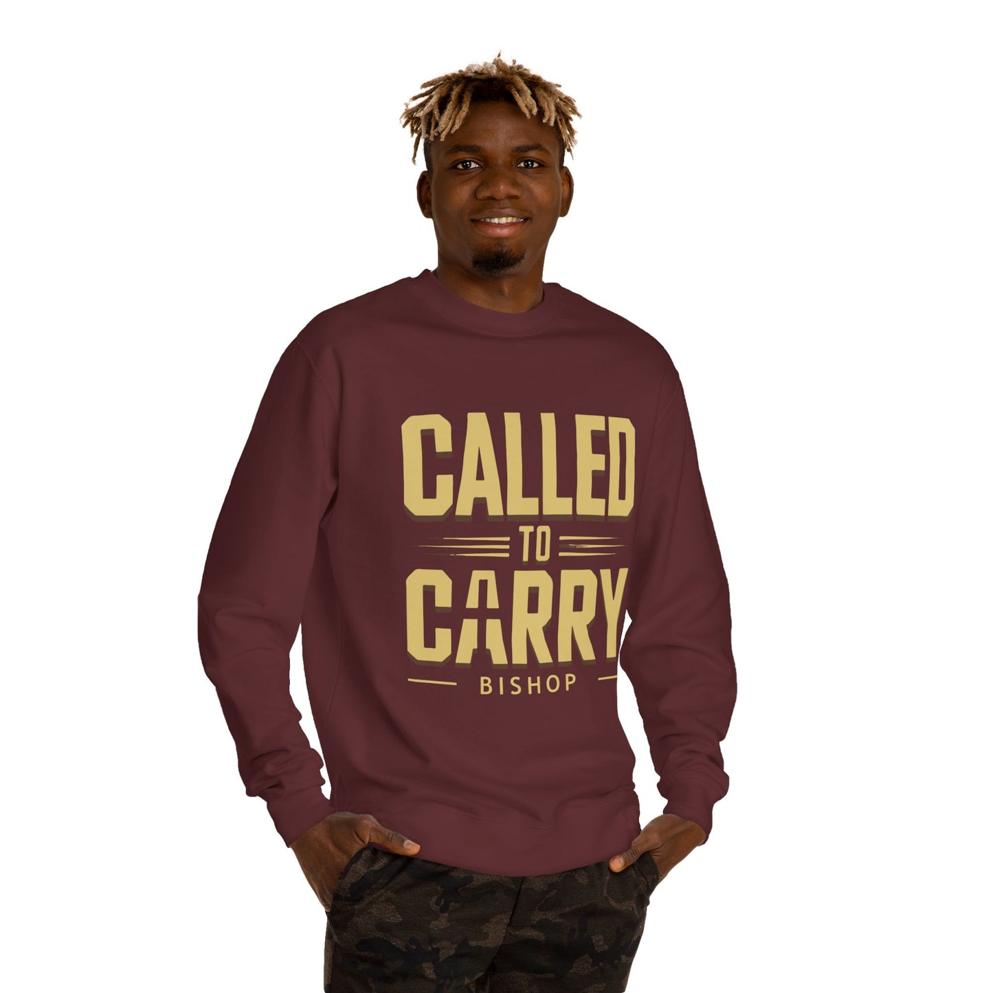 Called to Carry Sweatshirt – Military Green Crewneck with Bold Typography ("Called to Carry")