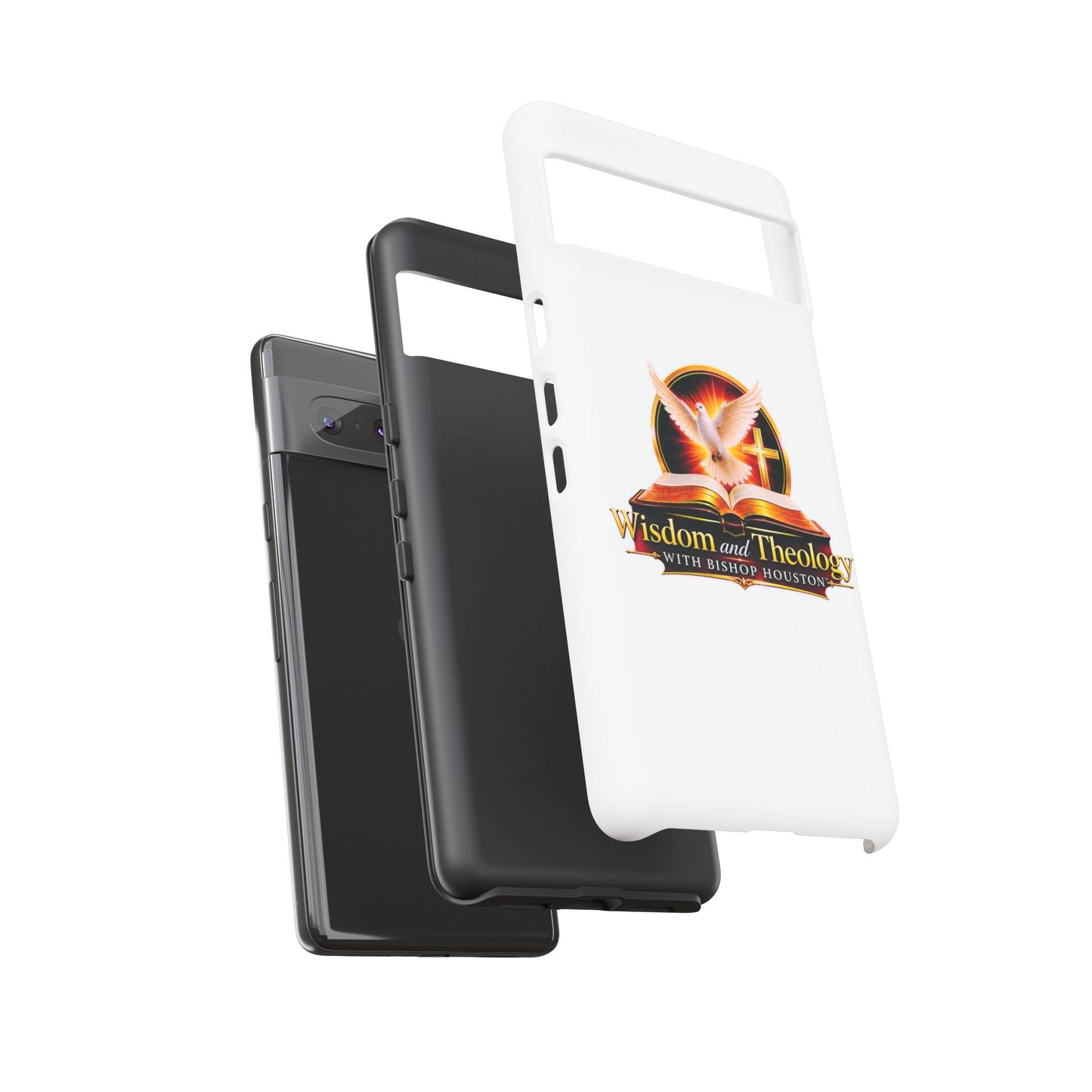 Wisdom and Theology Phone Case — Christian Dove & Cross Protective Tough Case