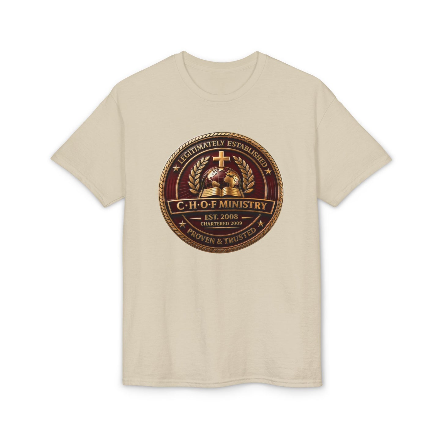 CHOF Ministry Logo T-Shirt — Established 2008 Christian Faith Tee