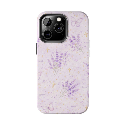 Faith Grace Blessed Phone Case | Christian Floral iPhone Case