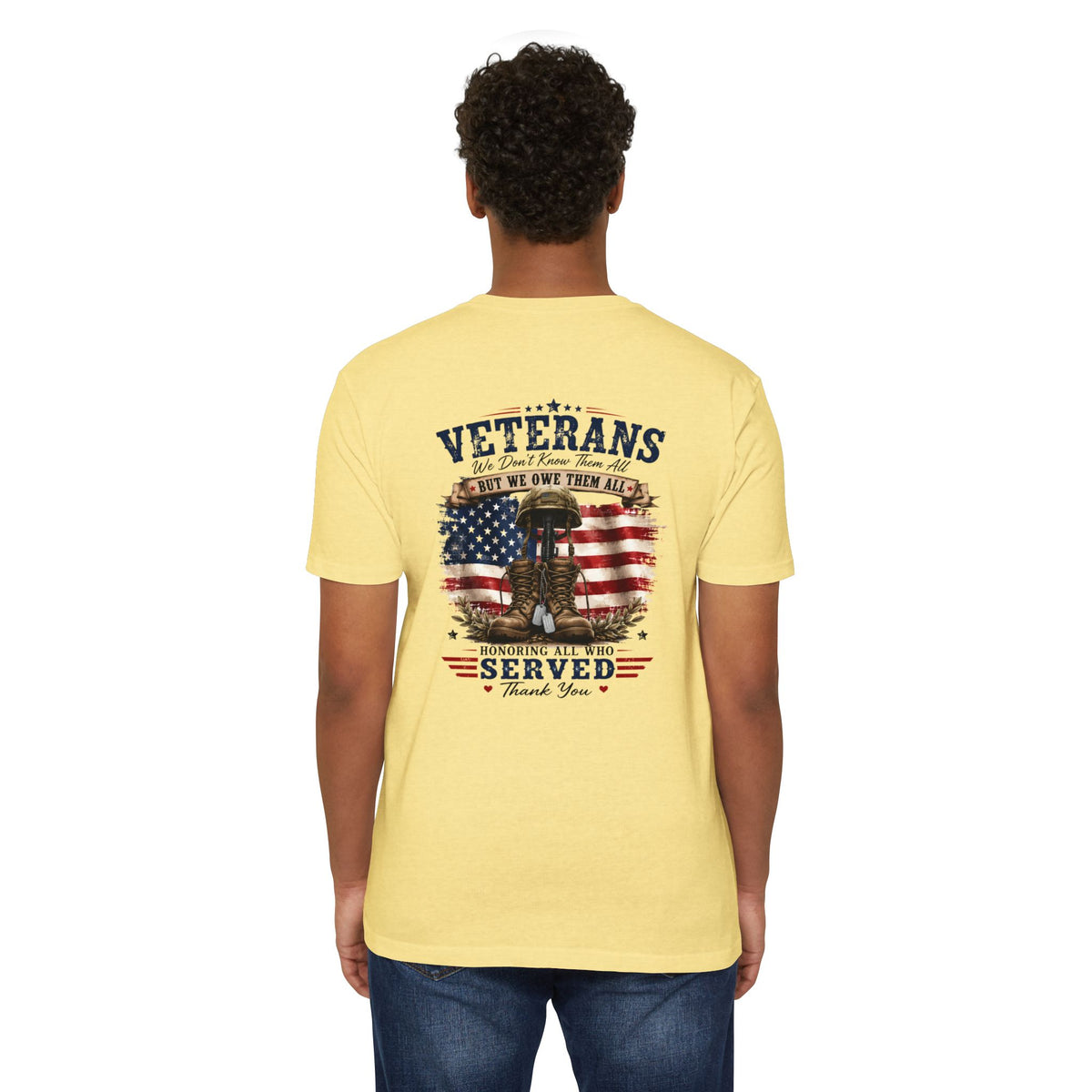 Veterans Tribute T-Shirt – "We Don’t Know Them All But We Owe Them All" Patriotic Memorial Tee