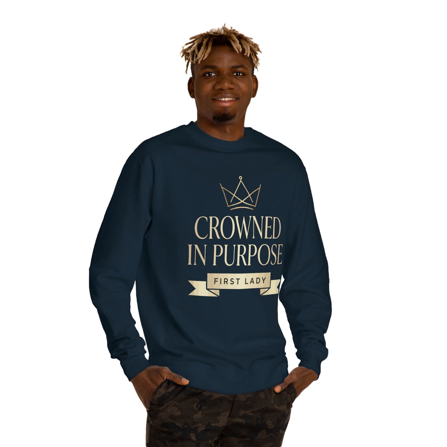 Crowned in Purpose Sweatshirt — First Lady Inspirational Crewneck