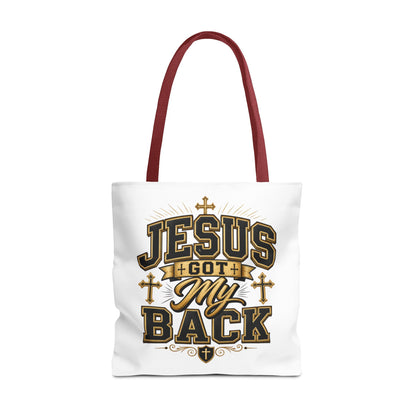 Jesus Got My Back Tote Bag — Faith-Based Christian Inspirational Carryall