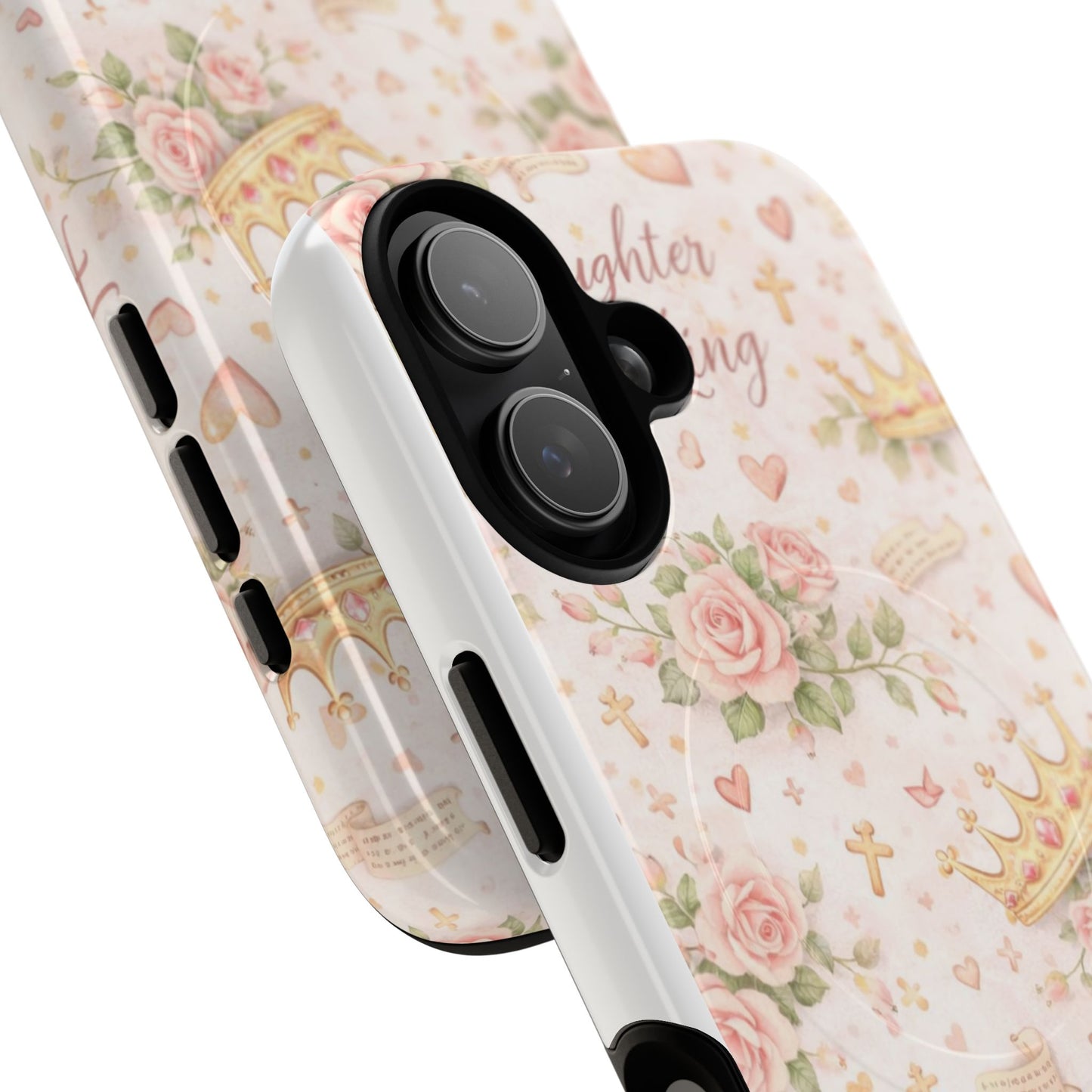 Daughter of the King Floral Phone Case — Tough Magnetic Protective Cover