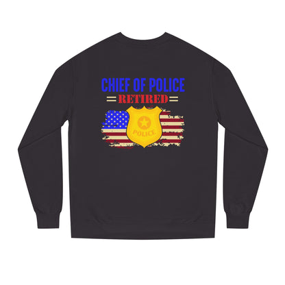 Retired Chief of Police Sweatshirt – American Flag Badge Tribute